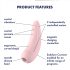 Satisfyer Curvy 2+ - Estimulador Inteligente de Clítoris por Oleadas de Aire (Rosa)