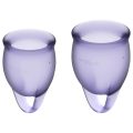 Satisfyer Feel Confident - set de copas menstruales (lila)