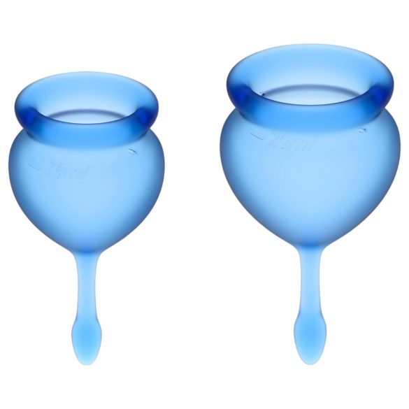 Satisfyer Feel Good - Set de copas menstruales (azul) - 2 unidades
