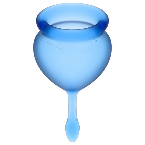 Satisfyer Feel Good - copa menstrual set - silicona azul - 2 unidades