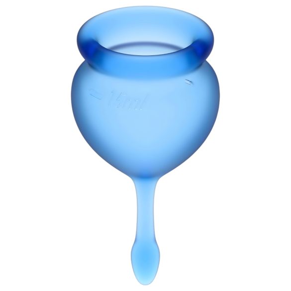 Satisfyer Feel Good - copa menstrual set - silicona azul - 2 unidades