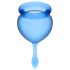 Satisfyer Feel Good - set de copas menstruales (azul) - 2 unidades