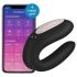 Satisfyer Double Joy - vibrador doble inteligente e impermeable (negro)