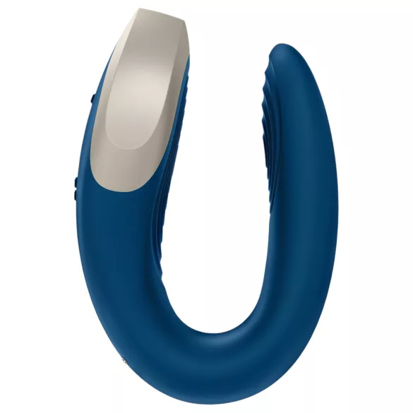 Satisfyer Double Love - vibrador para pareja con control app - silicona azul