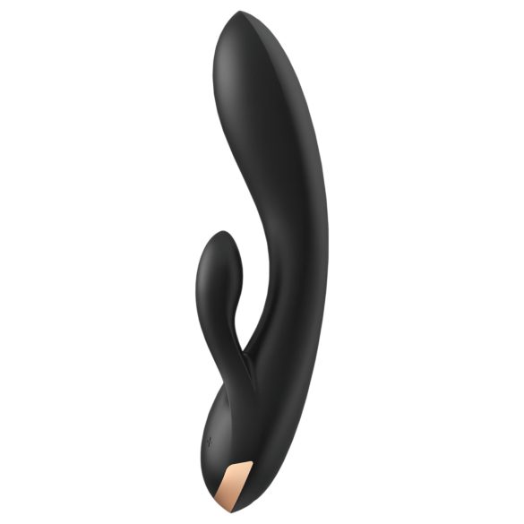 Satisfyer - Vibrador doble flexible con control app - silicona negra