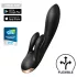 Satisfyer Double Flex - Vibrador con brazo para clítoris controlado por app (negro)
