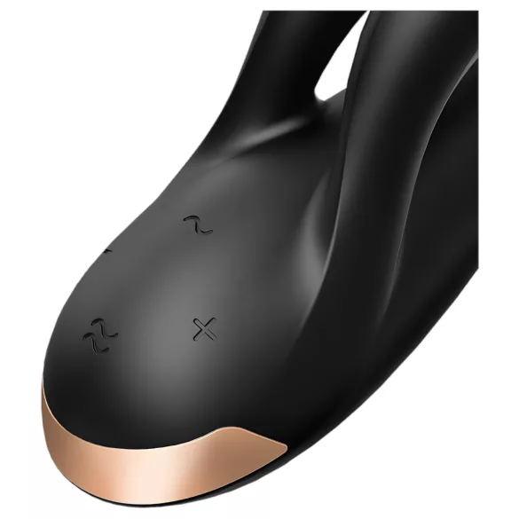 Satisfyer Double Flex - Vibrador con brazo para clítoris controlado por app (negro)