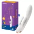 Satisfyer Double Flex - vibrador con brazo para el clítoris controlado por aplicación (blanco)