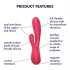 Satisfyer Mono Flex - Vibrador inteligente y resistente al agua (rojo)