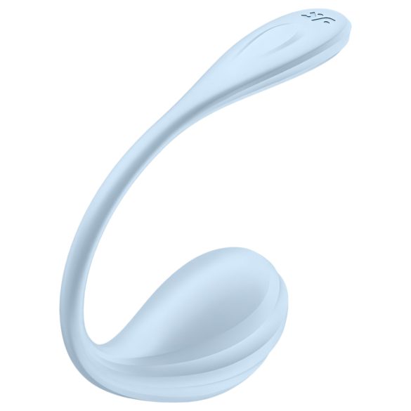 Satisfyer Smooth Petal - huevo vibrante inteligente (azul)