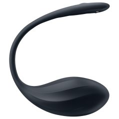   Satisfyer Ribbed Petal - huevo vibrador a control remoto (negro)