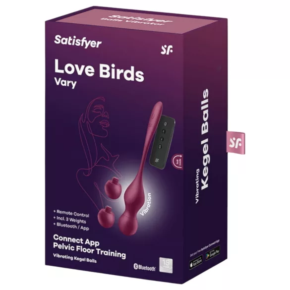 Satisfyer Love Birds Vary - bolas chinas inteligentes - silicona roja