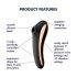 Satisfyer Dual Kiss - vibrador recargable para clítoris y vaginal (negro)