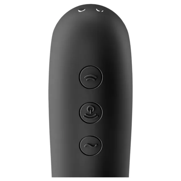 Satisfyer Dual Kiss - vibrador vaginal y de clítoris recargable - negro