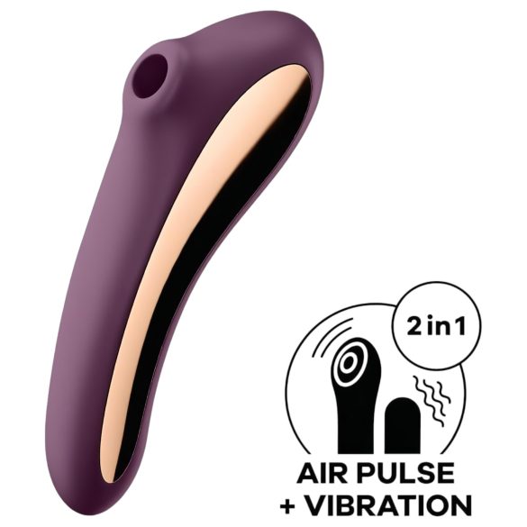 Satisfyer Dual Kiss - Vibrador 2 en 1 vaginal y clitorial (lila)