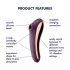 Satisfyer Dual Kiss - Vibrador 2 en 1 vaginal y clitorial (lila)