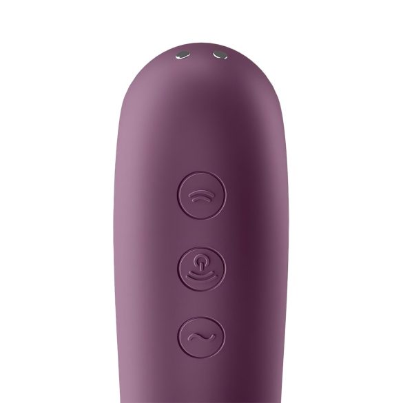 Satisfyer Dual Kiss - Vibrador 2 en 1 vaginal y clitorial - silicona lila