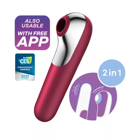 Satisfyer Dual Love - vibrador vaginal y de clítoris - recargable - rojo