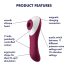 Satisfyer Dual Crush - vibrador vaginal y de clítoris recargable - rojo