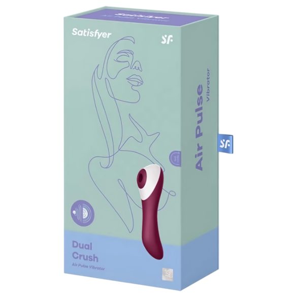 Satisfyer Dual Crush - vibrador vaginal y de clítoris recargable - rojo