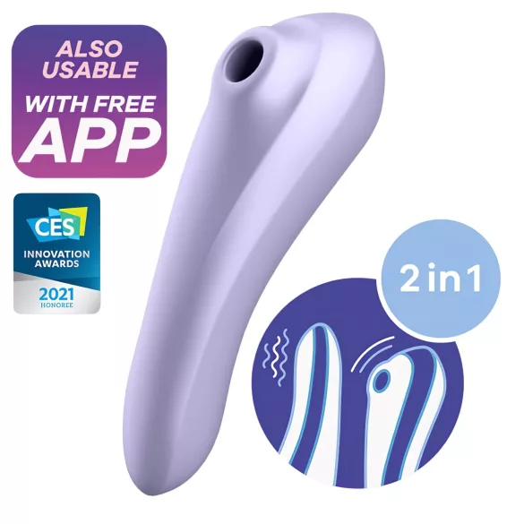 Satisfyer Dual Pleasure - succionador y vibrador 2 en 1 - silicona lila