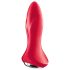 Satisfyer Rotator Plug 1 - vibrador anal con cuentas (rojo)
