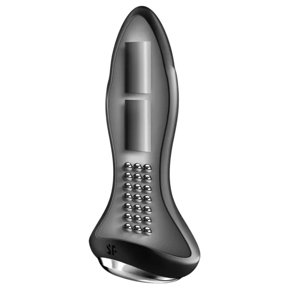 Satisfyer - plug anal vibrador con bolas - silicona negra