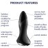 Satisfyer Rotator Plug 1 - vibrador anal perlado (negro)