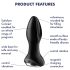Satisfyer Rotator Plug 2 - Plug Anal Vibrador con Perlas (negro)