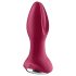 Satisfyer Rotator Plug 2 - vibrador anal con cuentas recargable (rojo)