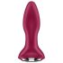Satisfyer Rotator Plug 2 - vibrador anal con cuentas recargable (rojo)