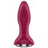 Satisfyer Rotator Plug 2 - vibrador anal con cuentas recargable (rojo)