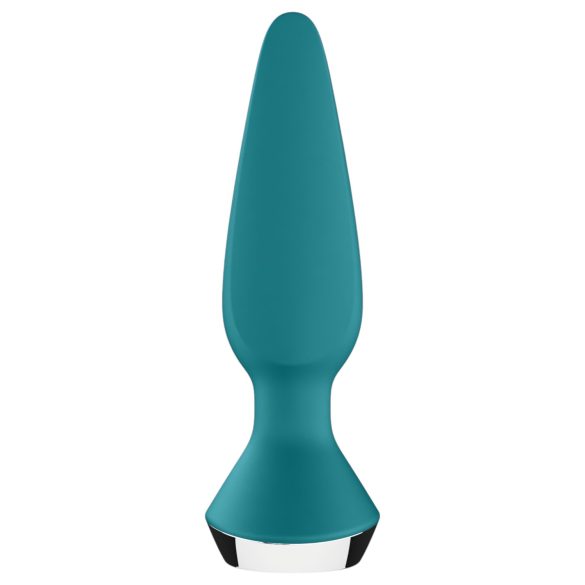 Satisfyer Plug-ilicious 1 - plug anal vibrador inteligente - silicona verde