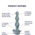 Satisfyer Lolli-Plug 2 - vibrador anal recargable e impermeable (gris)