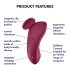 Satisfyer Sexy Secret - Vibrador impermeable de braguitas inteligente (rojo)