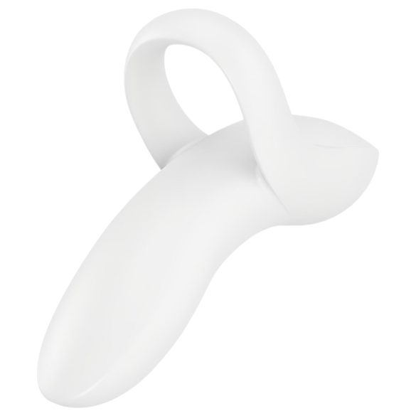 Satisfyer Bold Lover - vibrador para dedo recargable impermeable blanco