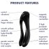 Satisfyer Candy Cane - vibrador recargable doble resistente al agua (negro)