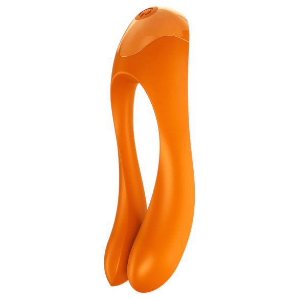 Satisfyer Candy Cane - vibrador recargable impermeable doble - color naranja