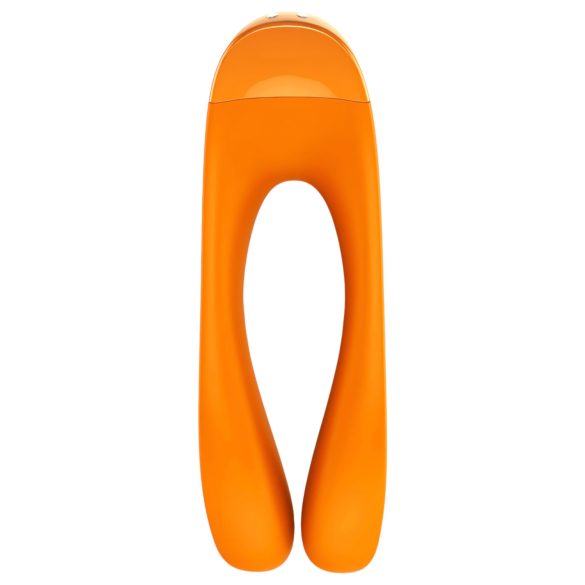 Satisfyer Candy Cane - vibrador recargable impermeable doble - color naranja