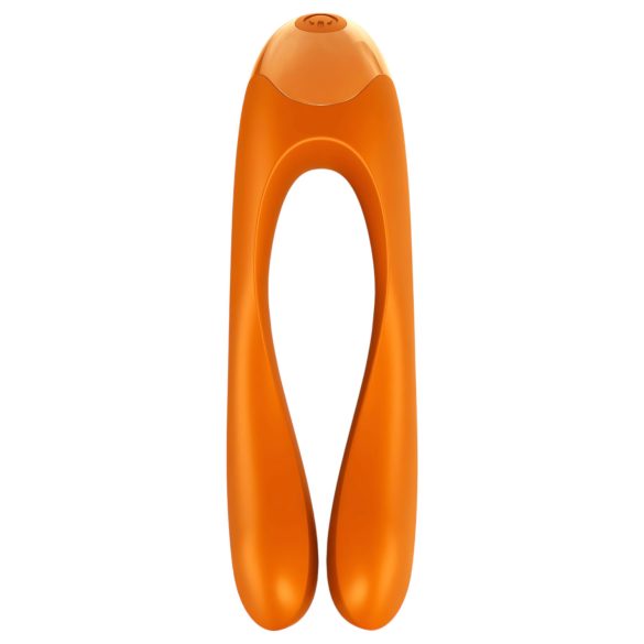 Satisfyer Candy Cane - vibrador recargable impermeable doble - color naranja