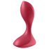 Satisfyer Backdoor Lover - vibrador anal rojo, recargable y sumergible