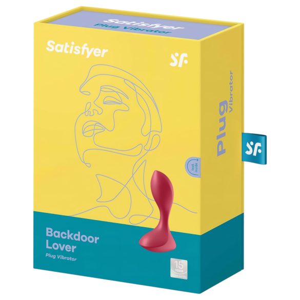 Satisfyer Backdoor Lover - vibrador anal recargable impermeable silicona rojo