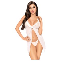   Penthouse After Sunset - Babydoll y tanga transparente (blanco)