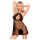 Penthouse Libido Boost - Conjunto de encaje babydoll y tanga (negro) - L/XL