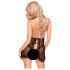 Penthouse Libido Boost - Conjunto de encaje babydoll y tanga (negro) - L/XL