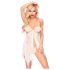 Penthouse Sweet Beast - conjunto babydoll rosado (blanco)