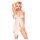 Penthouse Sweet Beast - conjunto babydoll rosado (blanco) - M/L