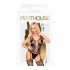 Conjunto de encaje abierto Love Bud - negro - XL