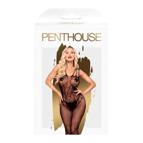 Penthouse Dirty Mind - mono de red abierto - negro - XL