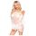 Conjunto Penthouse Lip Smacker - encaje, hombros caídos (blanco) - M/L
